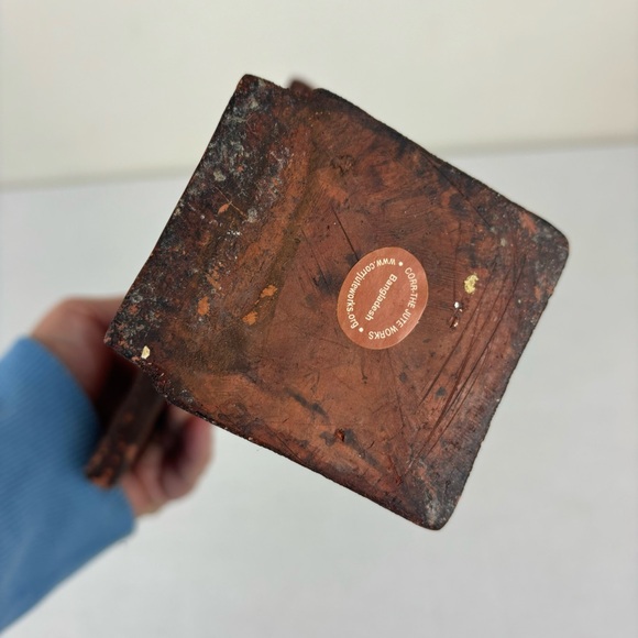 Corr-the jute works-handcrafted wall Cross with candle alter-rustic - Picture 5 of 10